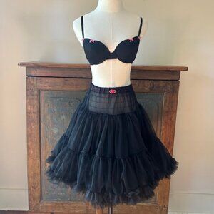 Vintage Betsey Johnson Black Petticoat